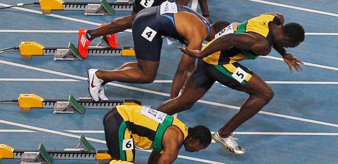 _Usain Bolt Start and Disqualification 100m Final World Championship 2011_
