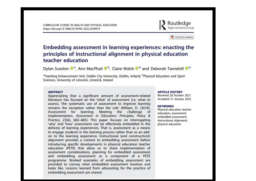 Publication: Embedding assessment in learning experiences: Enacting the ...